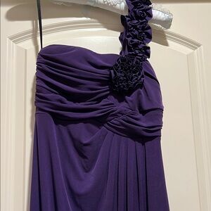 Purple One-Shoulder Maxi Dress